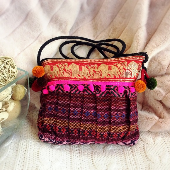 🐘 BOHO Elephant Pattern Shoulder Bag 🐘 - Picture 2 of 8